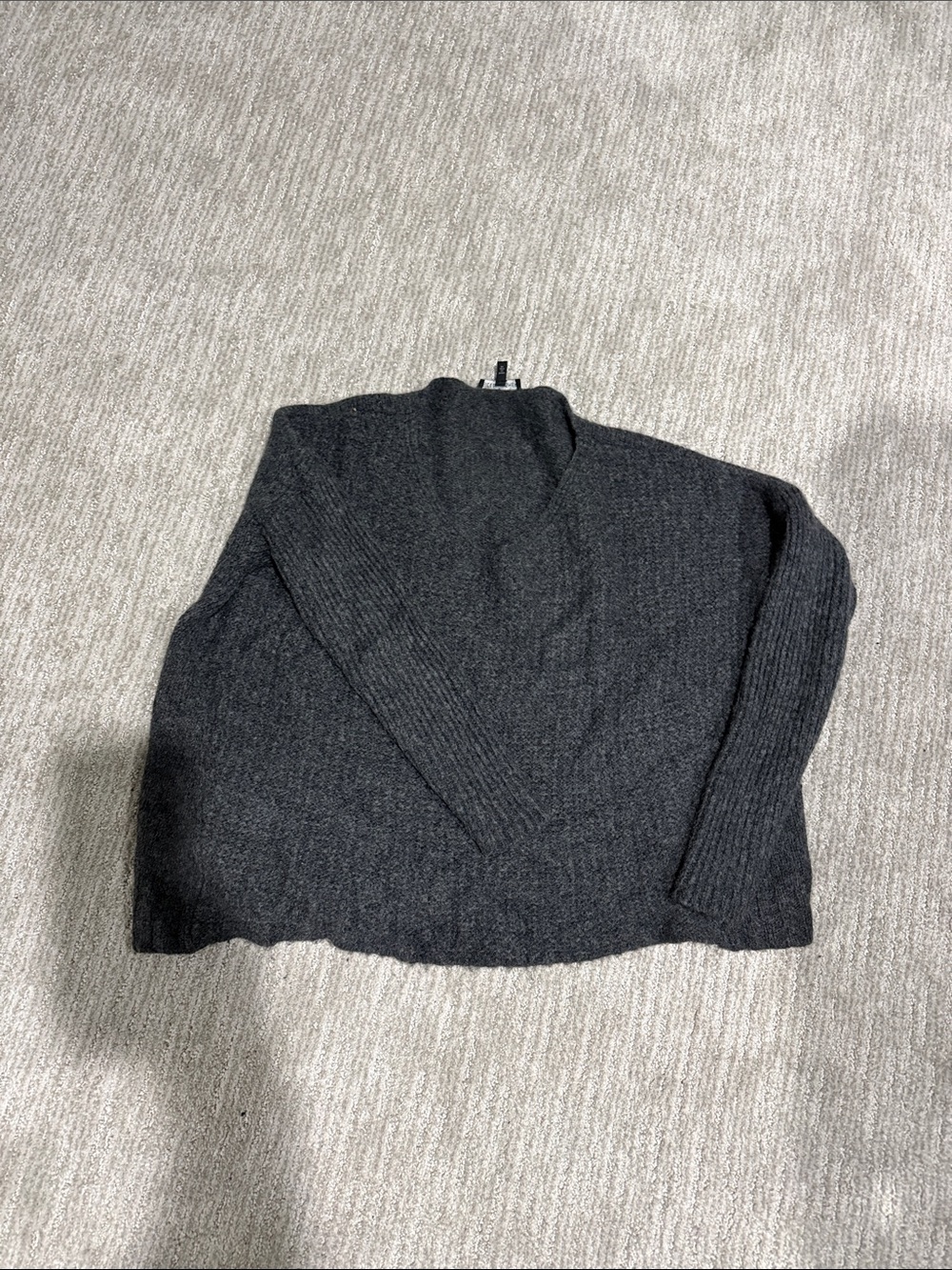 Eileen Fisher Charcoal Gray Crewneck Sweater